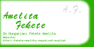 amelita fekete business card